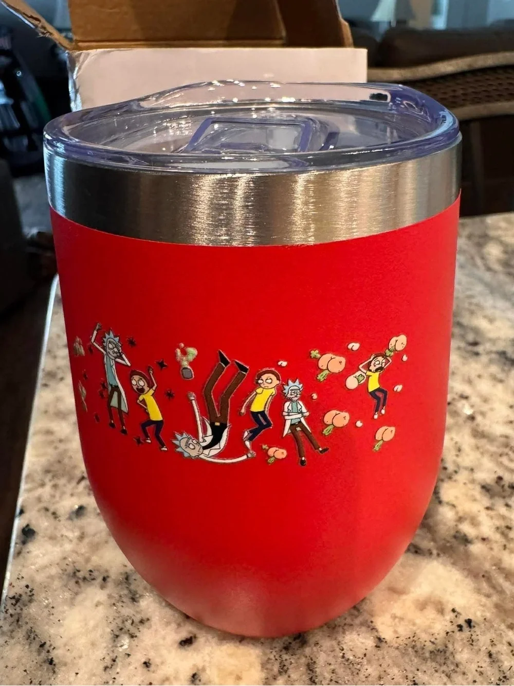 Rick and Morty Red Stainless Steel Tumbler NEW IN BOX